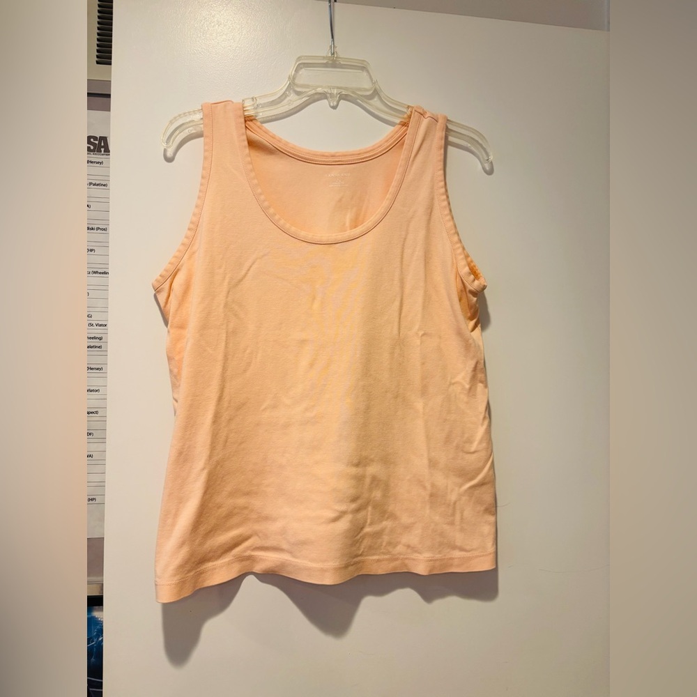 LAND’S END Light Peach Tank Top, Size Large